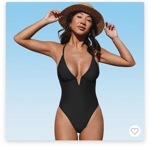 NWT Deep V Crisscross One piece swimsuit